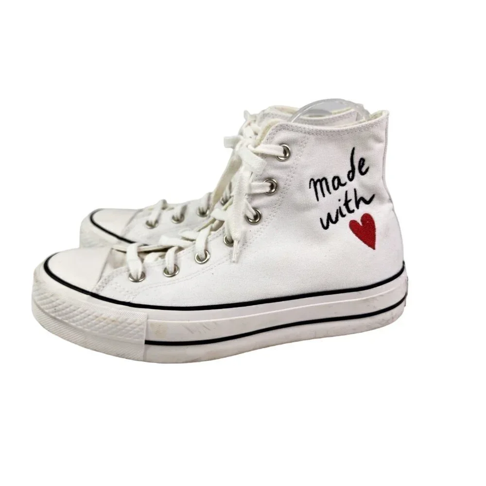 Women’s Converse Chuck Taylor All Star High Lift Made With Love Size 9.5 571119C